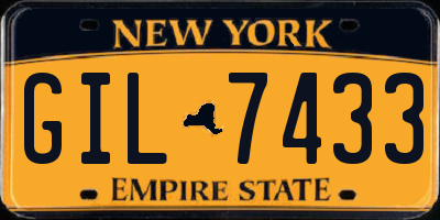 NY license plate GIL7433