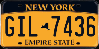 NY license plate GIL7436