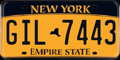 NY license plate GIL7443