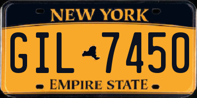 NY license plate GIL7450