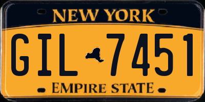 NY license plate GIL7451