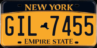 NY license plate GIL7455