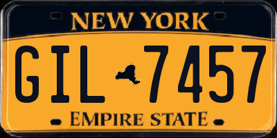 NY license plate GIL7457