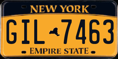 NY license plate GIL7463