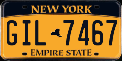 NY license plate GIL7467