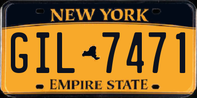 NY license plate GIL7471