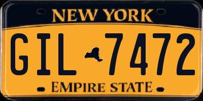 NY license plate GIL7472