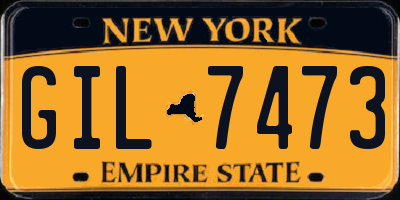 NY license plate GIL7473