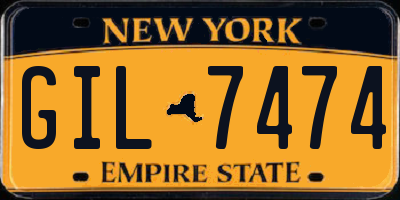 NY license plate GIL7474