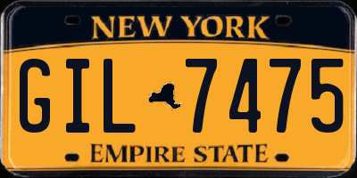 NY license plate GIL7475