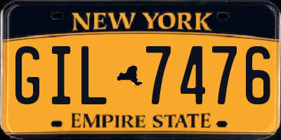 NY license plate GIL7476