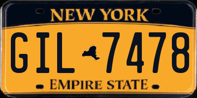 NY license plate GIL7478