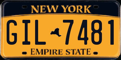 NY license plate GIL7481