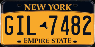 NY license plate GIL7482