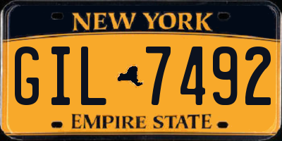 NY license plate GIL7492