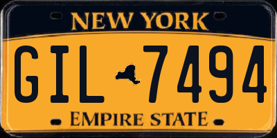NY license plate GIL7494