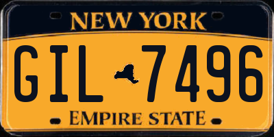 NY license plate GIL7496