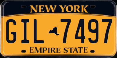 NY license plate GIL7497