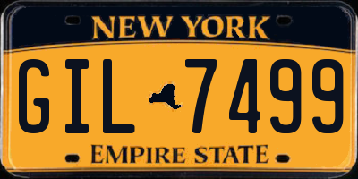 NY license plate GIL7499