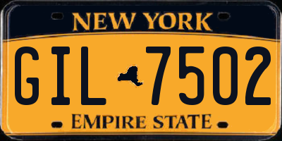 NY license plate GIL7502