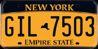 NY license plate GIL7503