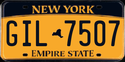NY license plate GIL7507