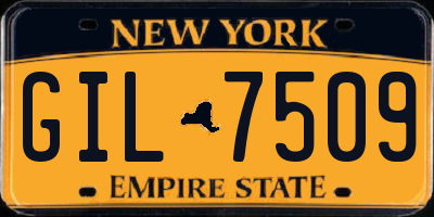 NY license plate GIL7509