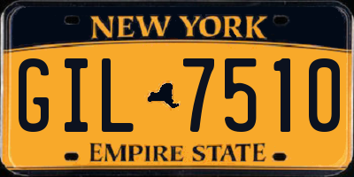 NY license plate GIL7510