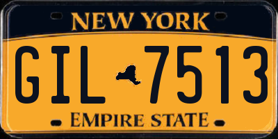 NY license plate GIL7513