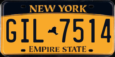 NY license plate GIL7514