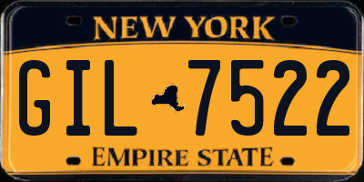 NY license plate GIL7522