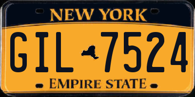 NY license plate GIL7524