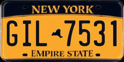 NY license plate GIL7531