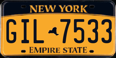 NY license plate GIL7533