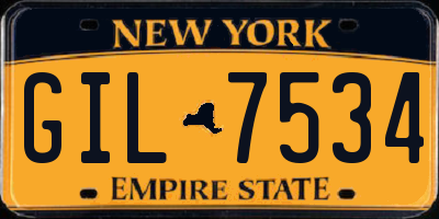 NY license plate GIL7534