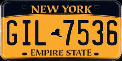 NY license plate GIL7536