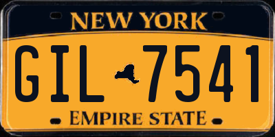 NY license plate GIL7541