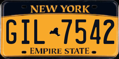 NY license plate GIL7542