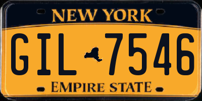 NY license plate GIL7546
