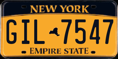 NY license plate GIL7547