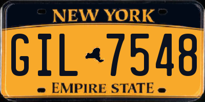 NY license plate GIL7548