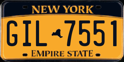 NY license plate GIL7551