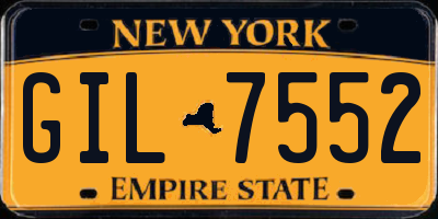 NY license plate GIL7552