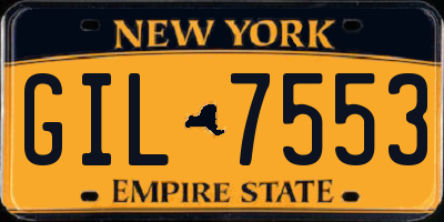 NY license plate GIL7553