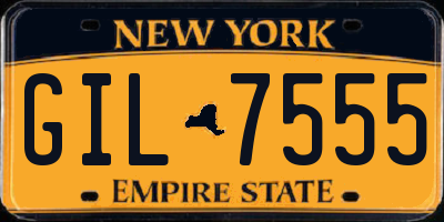 NY license plate GIL7555