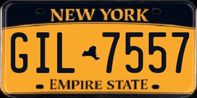NY license plate GIL7557