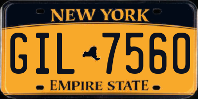NY license plate GIL7560