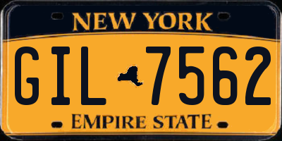NY license plate GIL7562