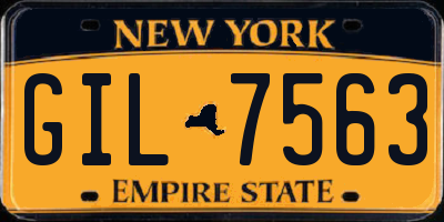 NY license plate GIL7563