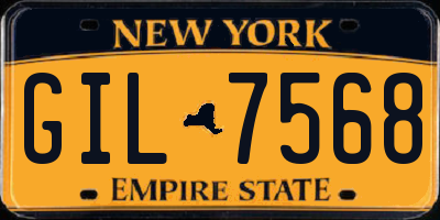NY license plate GIL7568